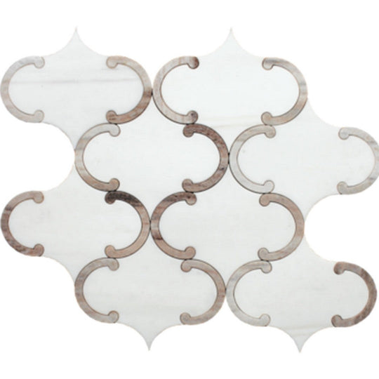 Tesoro 11.75" x 10.75" Waterjet Aphrodite Natural Stone Mosaic