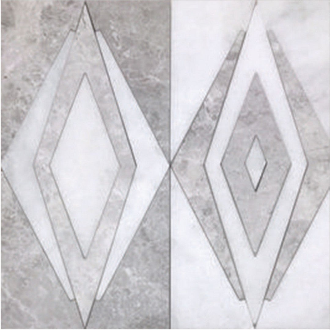 Tesoro 11.75" x 11.75" Waterjet Snowflake Natural Stone Mosaic