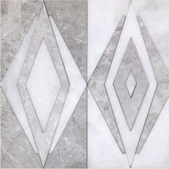 Tesoro 11.75" x 11.75" Waterjet Snowflake Natural Stone Mosaic