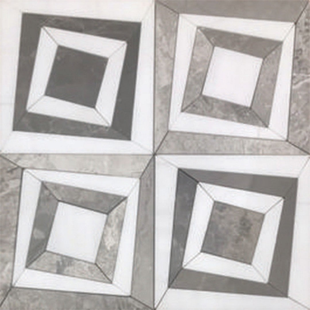 Tesoro 11.75" x 11.75" Waterjet Twist Natural Stone Mosaic