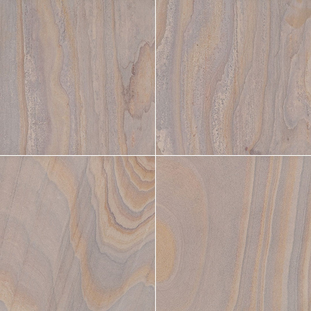 MS International Rainbow Teak 12" x 12" Gauged Back Sandstone Tile