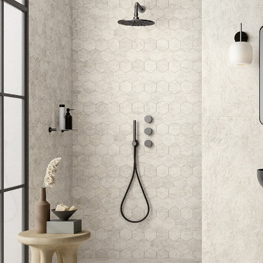 Crossville-10-x-12-Earthen-Dream-Matte-Porcelain-4-Hexagon-Mosaic-Taj-Mahal