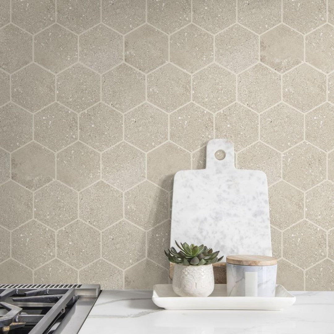 Crossville-10-x-12-Home-Turf-Matte-Porcelain-4-Hexagon-Mosaic-Beige
