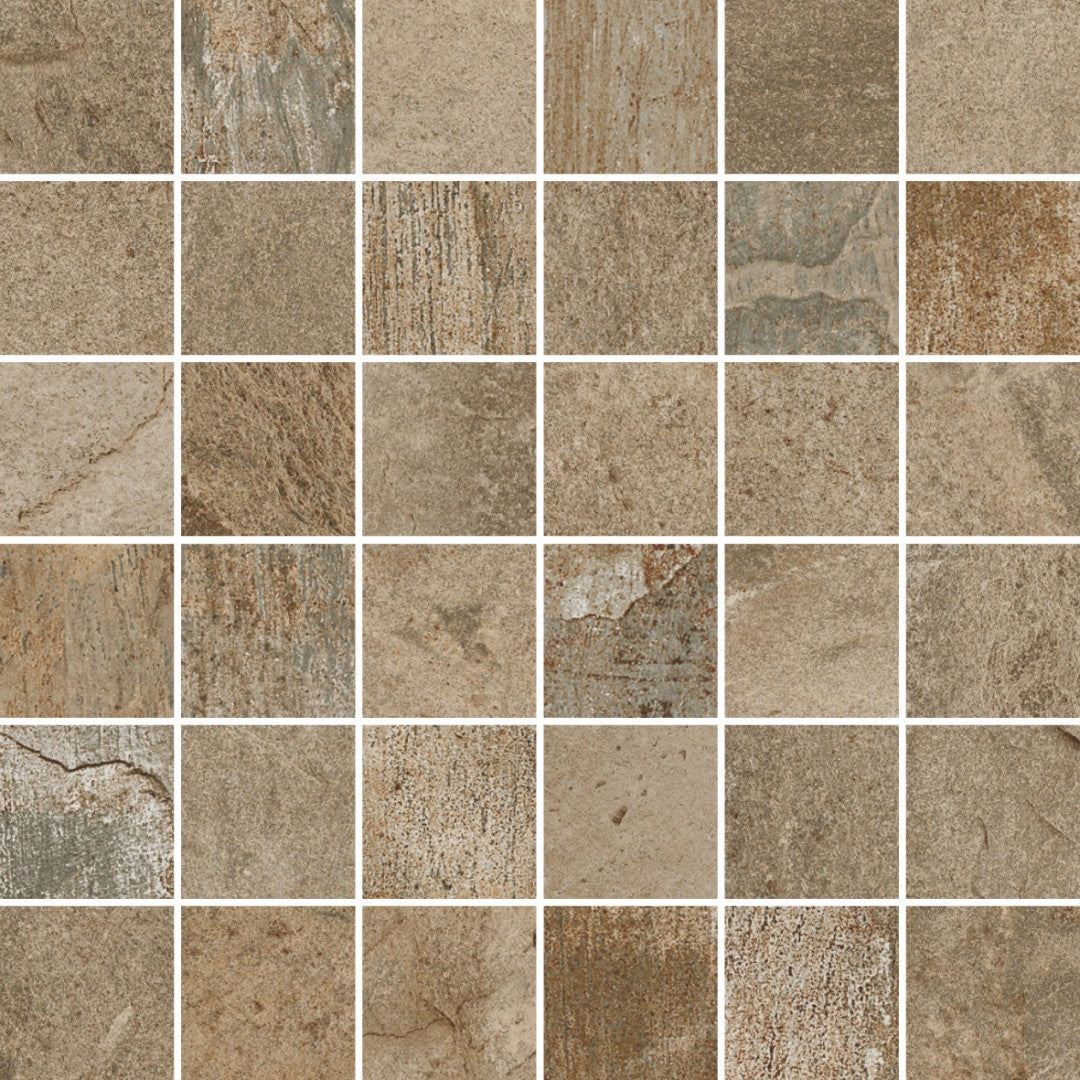 Crossville 12" x 12" Middle Ground Matte Porcelain 2" Mosaic