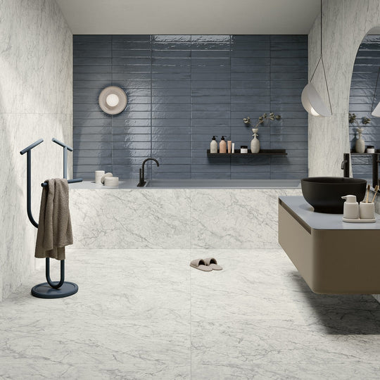 Crossville-Studios-3-x-16-Salutation-Glossy-Crafted-Look-Brick-Porcelain-Tile-Blue