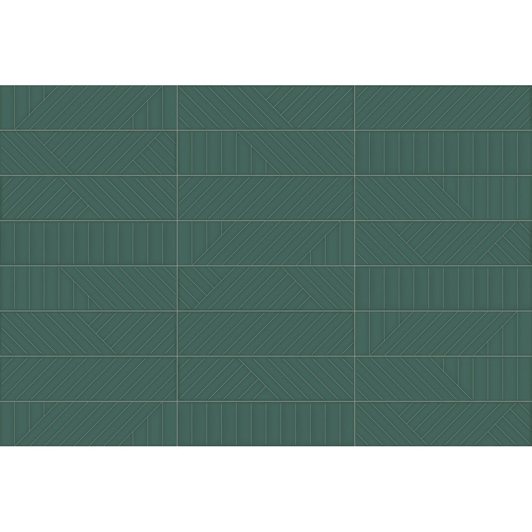 Crossville Studios 3" x 12" Visible Vibes Glossy Maze Pattern Ceramic Wall Tile