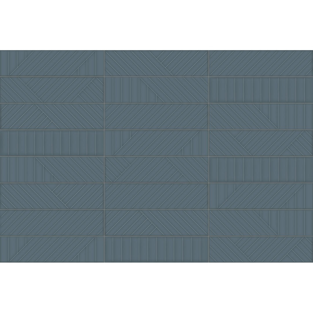 Crossville Studios 3" x 12" Visible Vibes Glossy Maze Pattern Ceramic Wall Tile