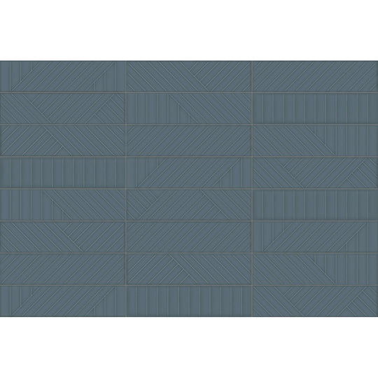 Crossville Studios 3" x 12" Visible Vibes Glossy Maze Pattern Ceramic Wall Tile