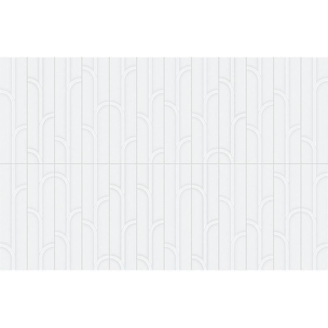 Crossville Studios 3" x 12" Visible Vibes Glossy Ivy Pattern Ceramic Wall Tile