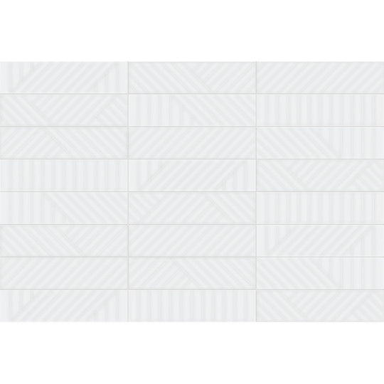 Crossville Studios 3" x 12" Visible Vibes Glossy Maze Pattern Ceramic Wall Tile