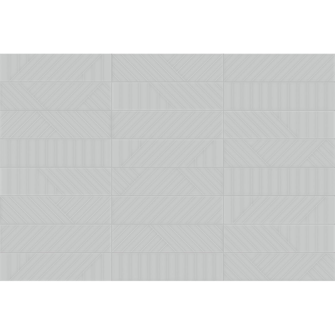 Crossville Studios 3" x 12" Visible Vibes Glossy Maze Pattern Ceramic Wall Tile