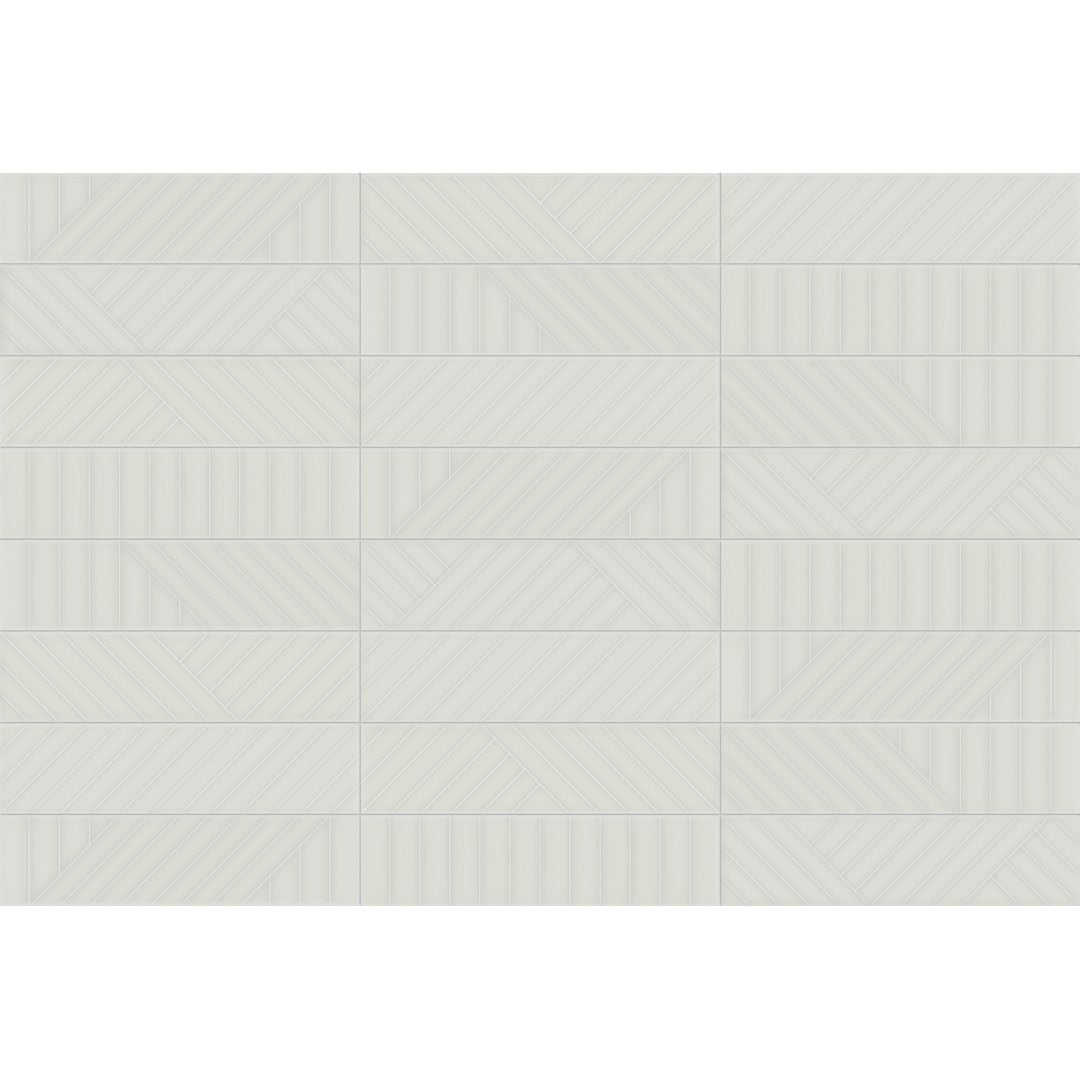 Crossville Studios 3" x 12" Visible Vibes Glossy Maze Pattern Ceramic Wall Tile
