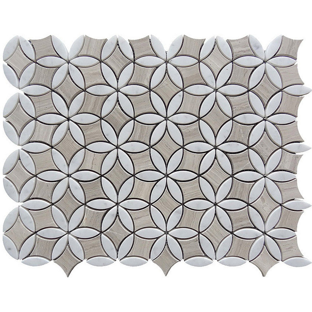 MiR Savannah 11.7" x 15.2" Natural Stone Mosaic Polished