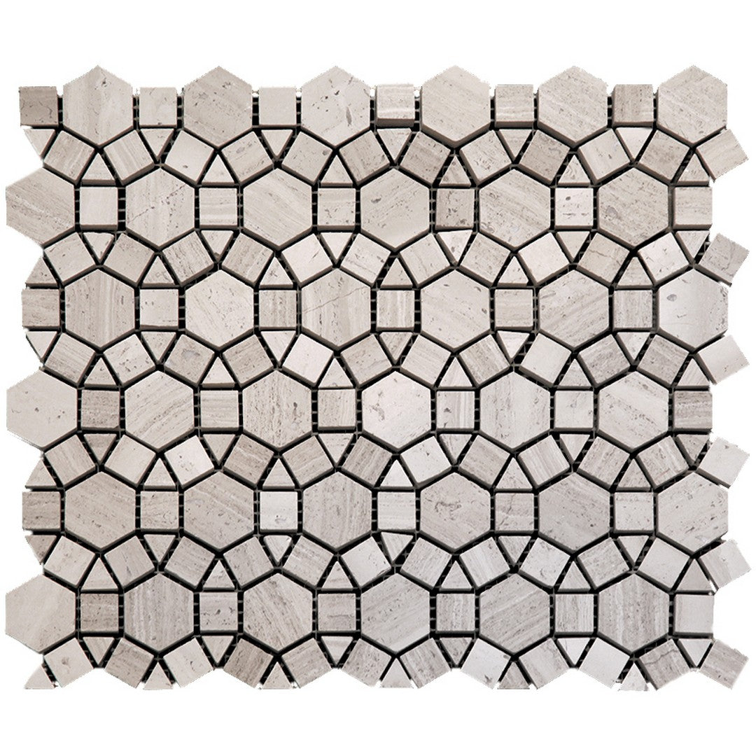 MiR Savannah 11" x 12.7" Natural Stone Mosaic Polished