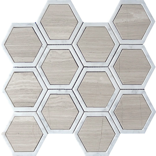 MiR Savannah 11.7" x 13.5" Natural Stone Mosaic Polished