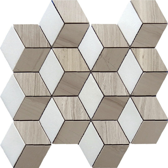 MiR Savannah 11.7" x 13.6" Natural Stone Mosaic Polished