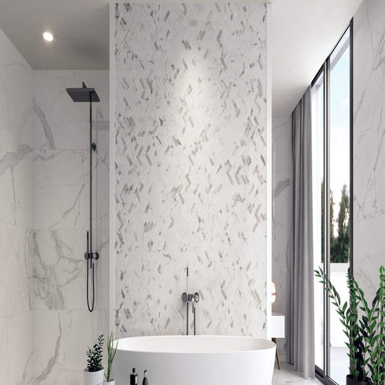 Happy-Floors-Statuario-Luxe-9-x-12-Herringbone-Mosaic-Luxe-Polished