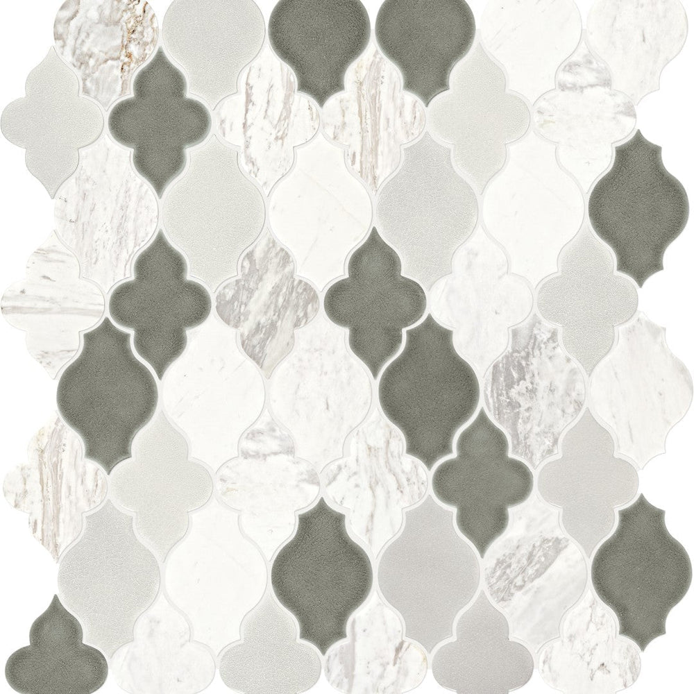 Daltile-Raine-11-x-11-Honed-Marble-Arabesque-Mosaic-Cirrus-Storm-Blend