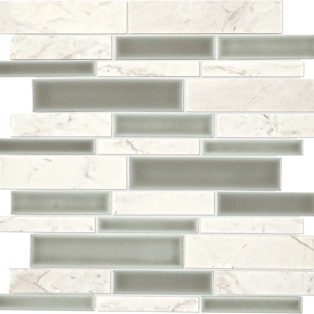 Daltile-Raine-11-x-12-Polished-Marble-Random-Linear-Mosaic-Stratus-White-Blend