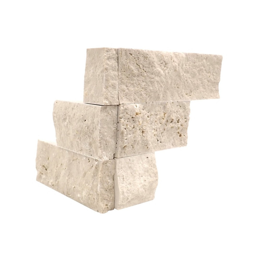 Emser 6" x 6" Structure Splitface Travertine Ledger Corner