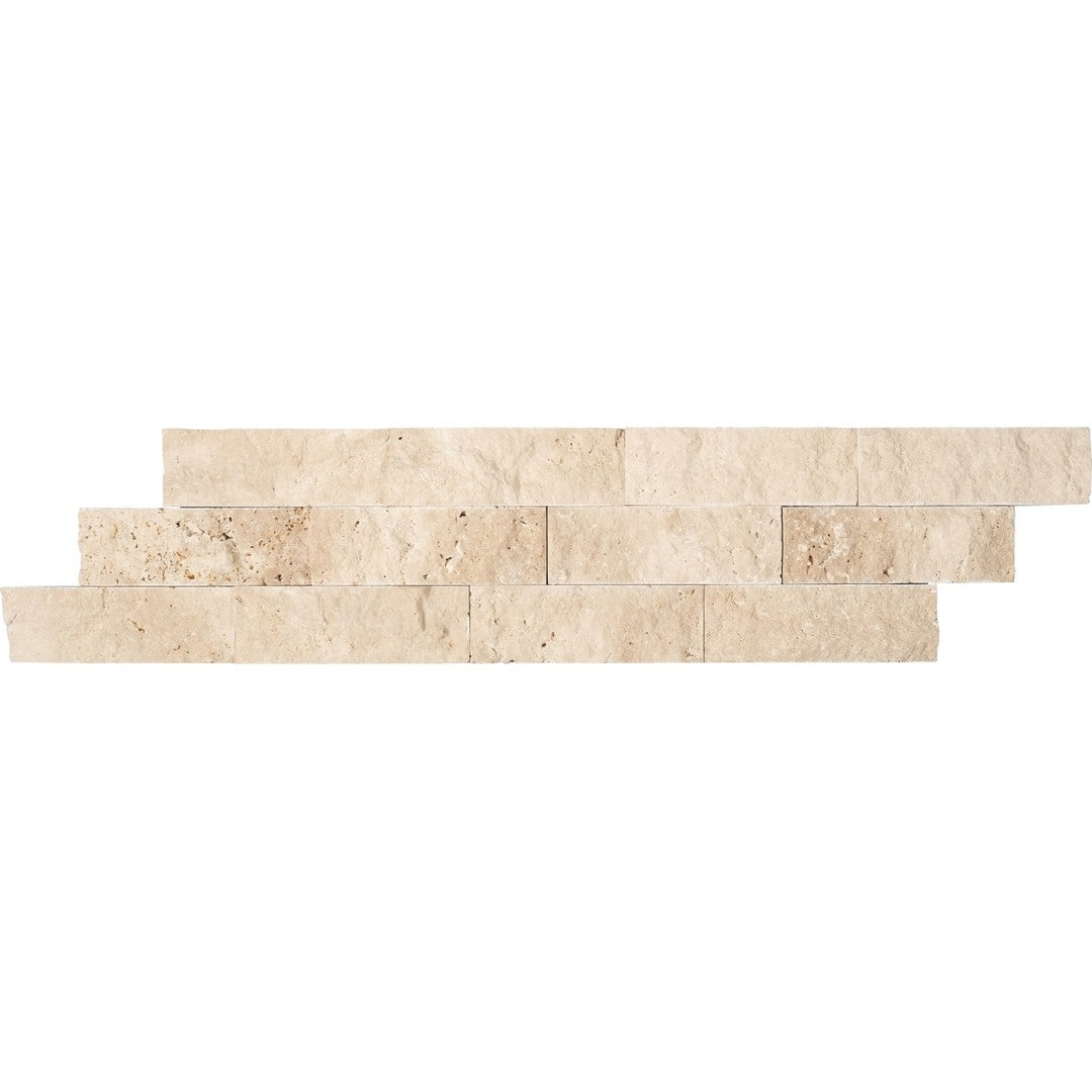 Emser 6" x 24" Structure Splitface Travertine Stacked Ledger