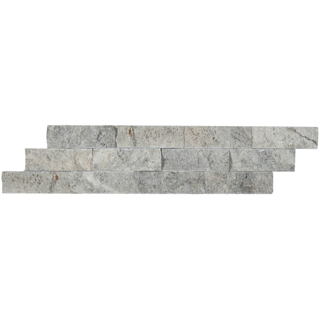 Emser 6" x 24" Structure Splitface Travertine Stacked Ledger