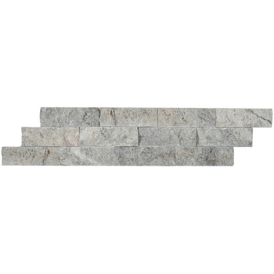 Emser 6" x 24" Structure Splitface Travertine Stacked Ledger
