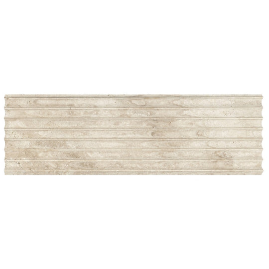 Emser 12" x 36" Flutique Honed Rectified Stone Fluted Travertine Tile