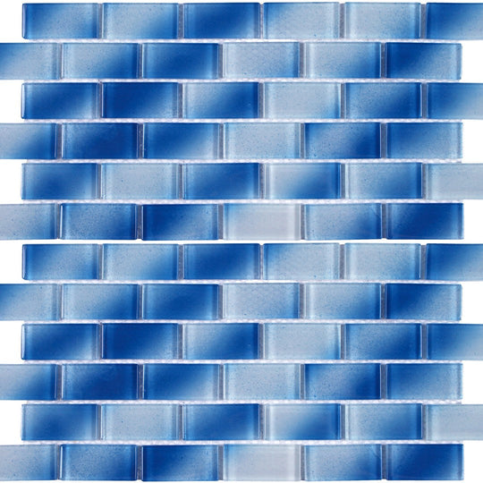 Tesoro 12" x 12" Alpha Interlocking Glossy Glass Mosaic