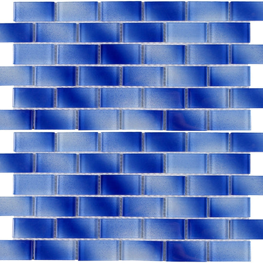 Tesoro 12" x 12" Alpha Interlocking Glossy Glass Mosaic