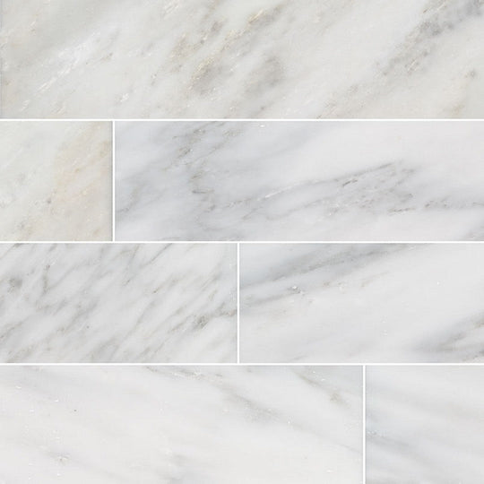 MS International Arabescato Carrara 6" x 24" Polished Marble Tile