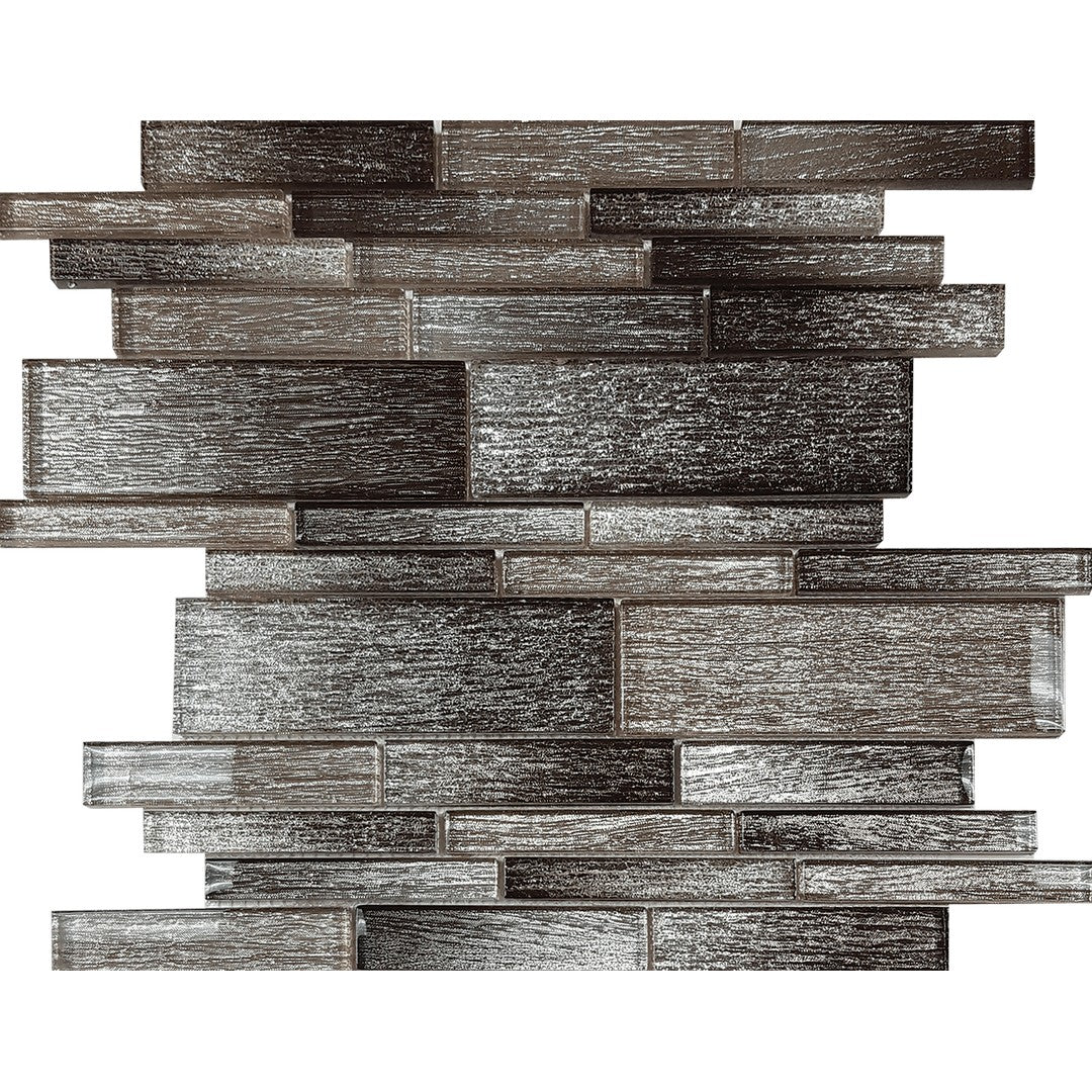 Tesoro 12" x 11.75" Casino Glossy Random Linear Glass Mosaic