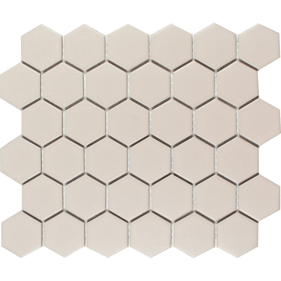 Tesoro 11" x 12.5" Gallery Pressed Textured Hexagon Porcelain Mosaic