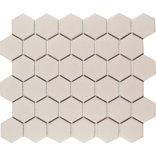 Tesoro 11" x 12.5" Gallery Pressed Textured Hexagon Porcelain Mosaic