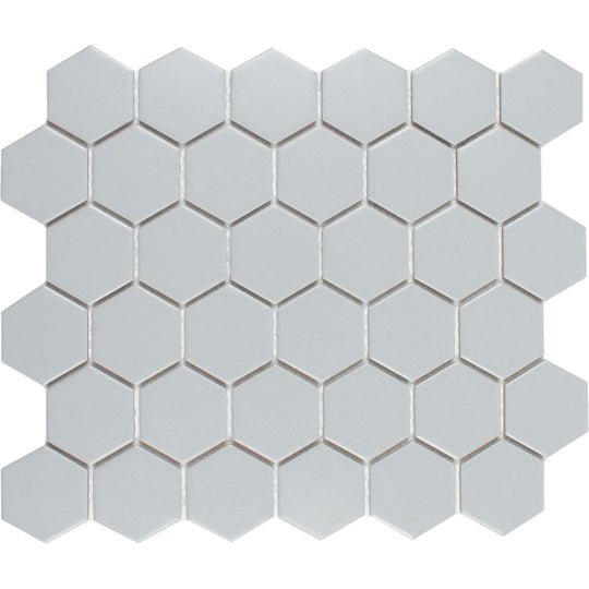 Tesoro 11" x 12.5" Gallery Pressed Textured Hexagon Porcelain Mosaic
