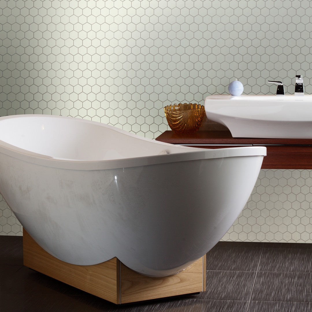 Tesoro-11-x-12.5-Gallery-Pressed-Textured-Hexagon-Porcelain-Mosaic-White
