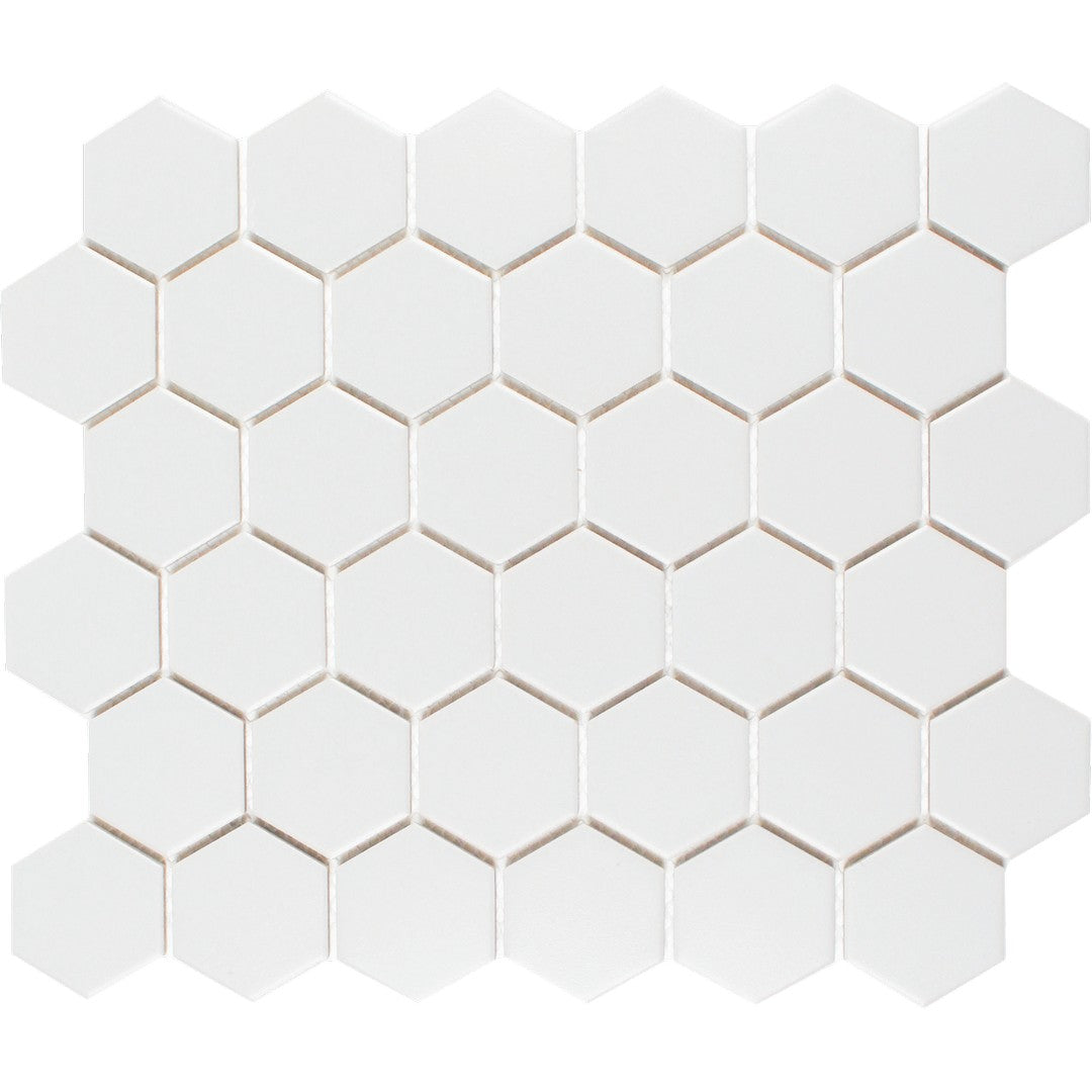Tesoro 11" x 12.5" Gallery Pressed Textured Hexagon Porcelain Mosaic