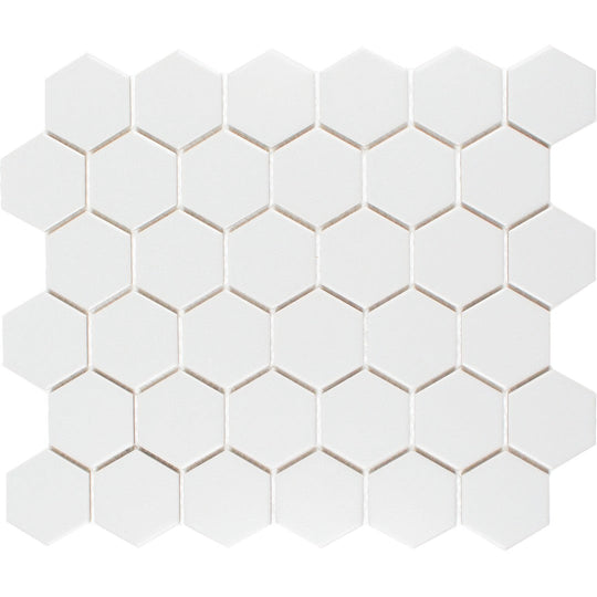 Tesoro 11" x 12.5" Gallery Pressed Textured Hexagon Porcelain Mosaic