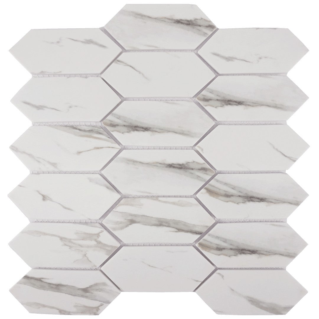 Tesoro 12" x 12" Native Matte 2x4" Picket Glass Mosaic