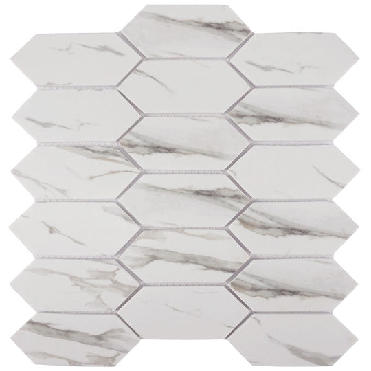Tesoro 12" x 12" Native Matte 2x4" Picket Glass Mosaic