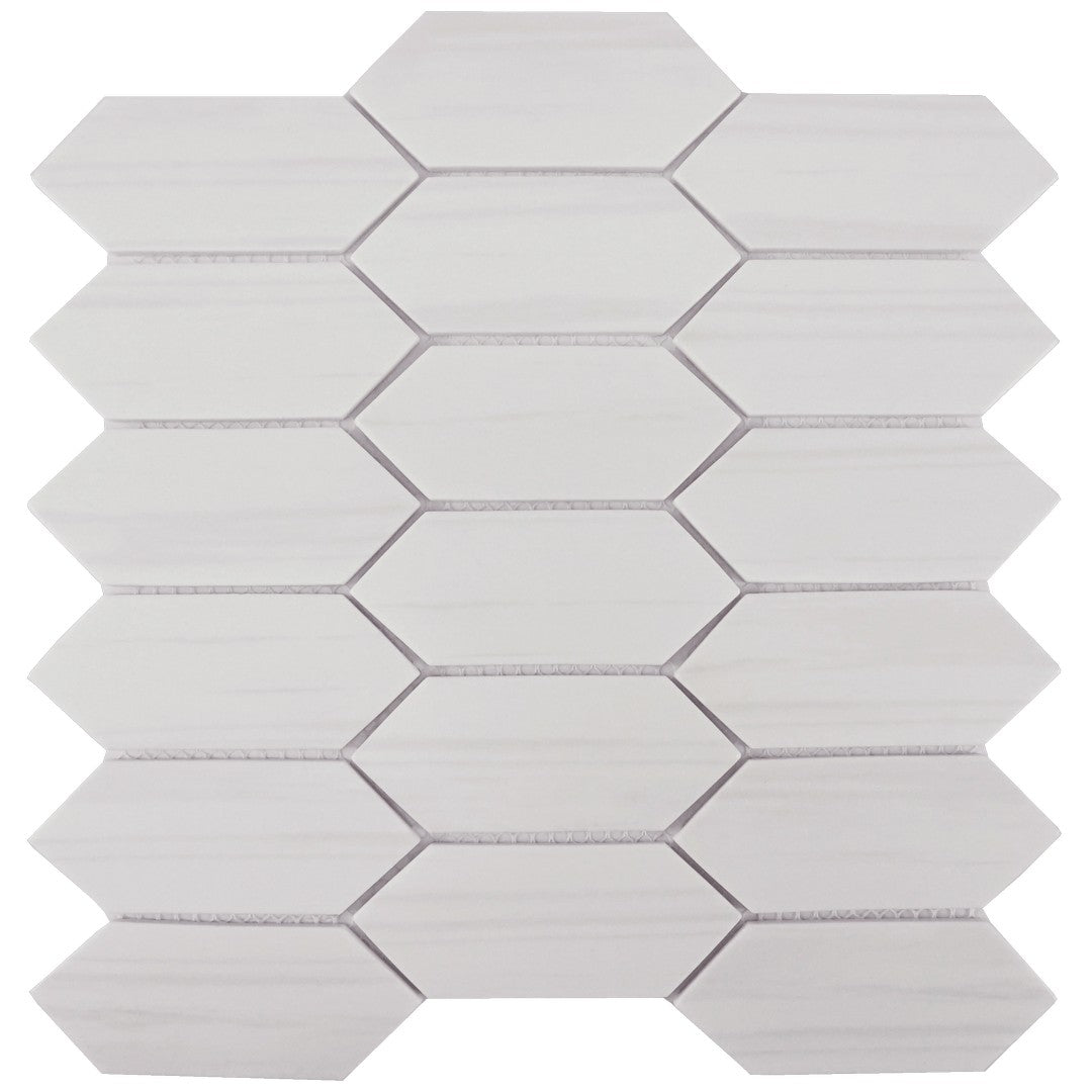 Tesoro 12" x 12" Native Matte 2x4" Picket Glass Mosaic