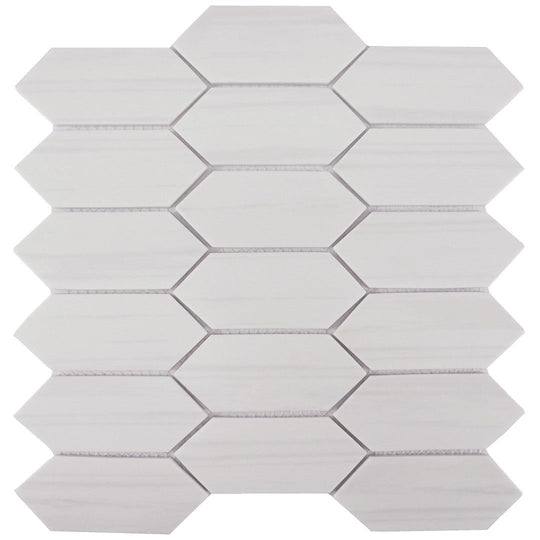 Tesoro 12" x 12" Native Matte 2x4" Picket Glass Mosaic