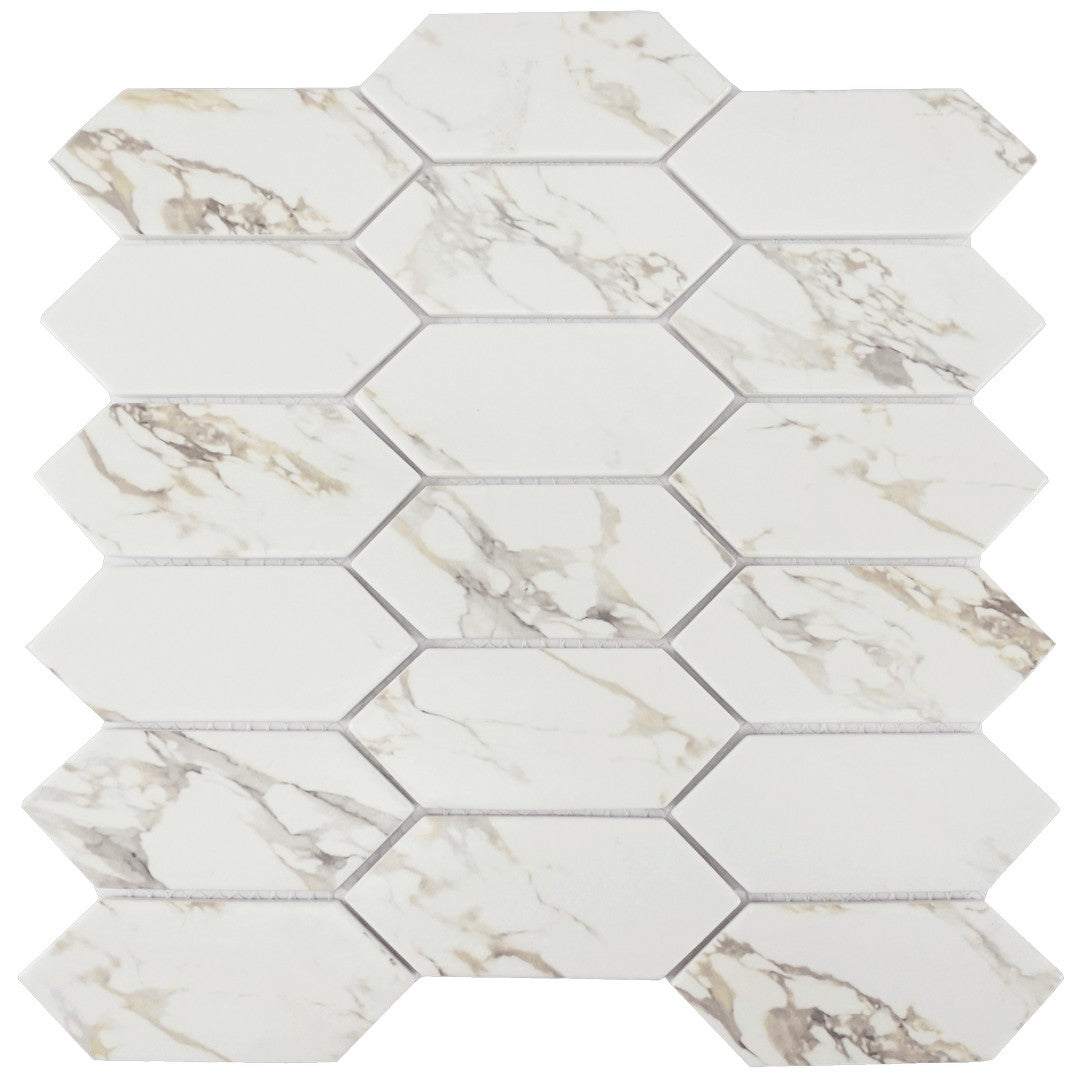 Tesoro 12" x 12" Native Matte 2x4" Picket Glass Mosaic