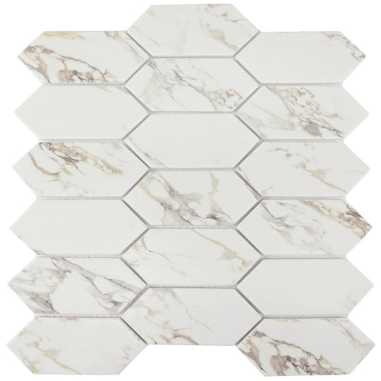 Tesoro 12" x 12" Native Matte 2x4" Picket Glass Mosaic