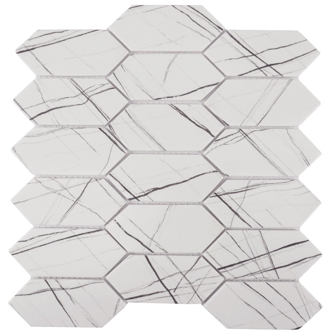 Tesoro 12" x 12" Native Matte 2x4" Picket Glass Mosaic