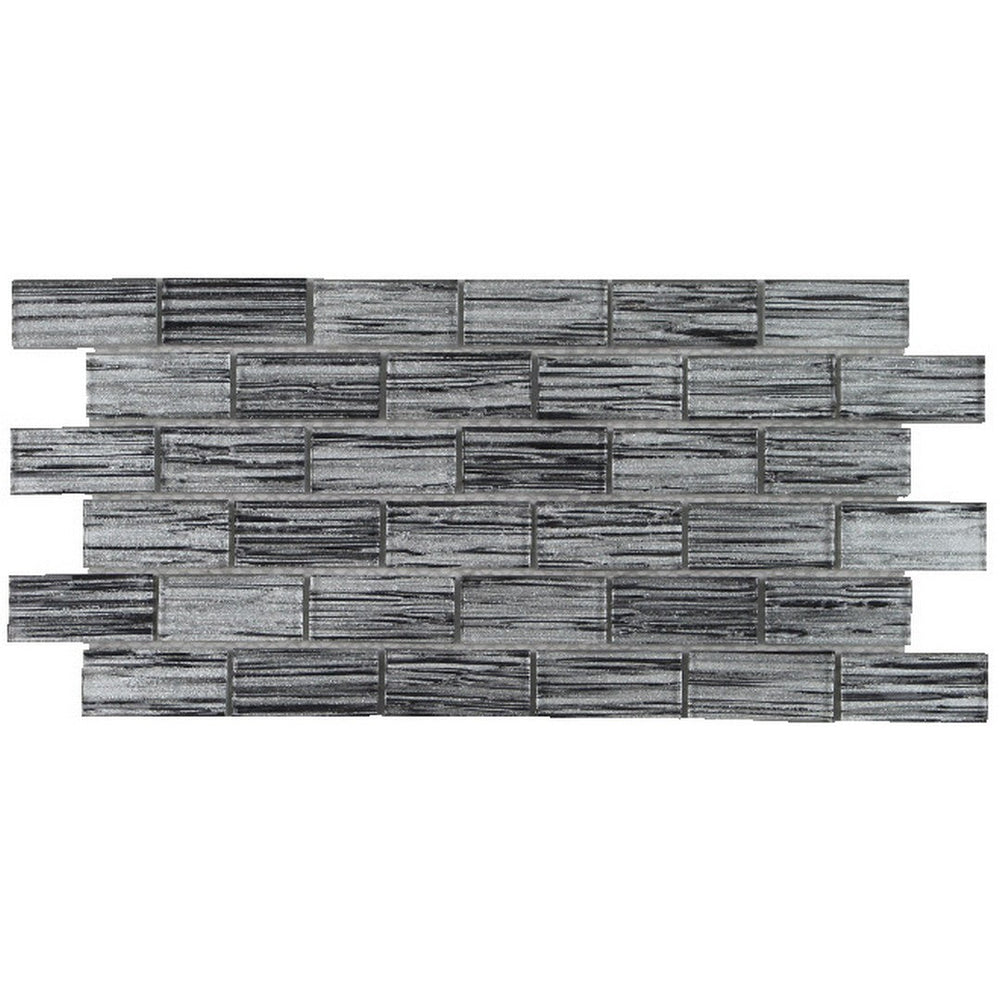 Tesoro 11.75" x 11.75" Rainbow Indoor 1x2" Glass Mosaic
