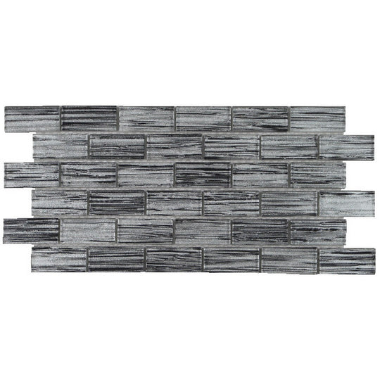 Tesoro 11.75" x 11.75" Rainbow Indoor 1x2" Glass Mosaic