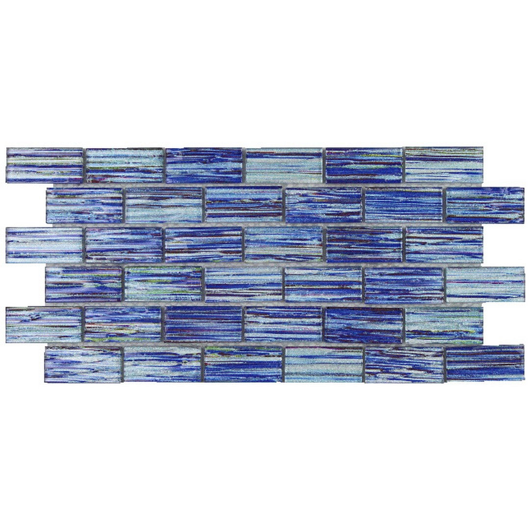 Tesoro 11.75" x 11.75" Rainbow Indoor 1x2" Glass Mosaic