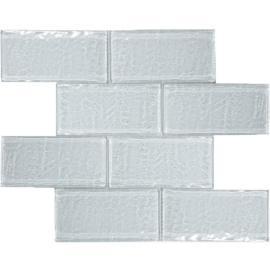 Tesoro 11.75" x 11.75" Revere Interlocking 3x6" Convex Glass Mosaic