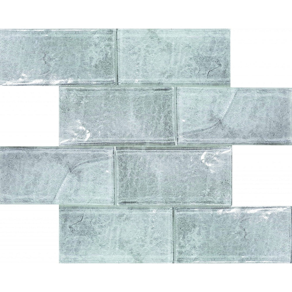 Tesoro 11.75" x 11.75" Revere Interlocking 3x6" Convex Glass Mosaic